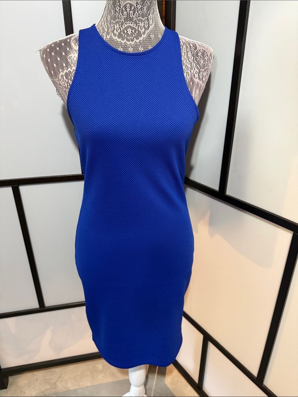 Leith Sleeveless Cobalt Blue Mini Sheath Dress